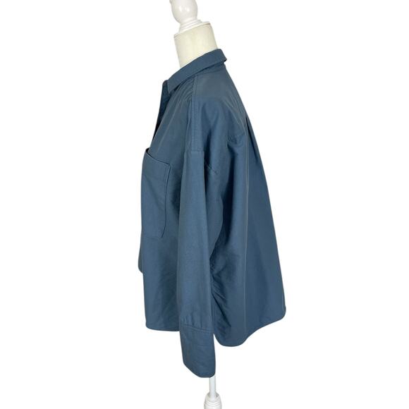 Everlane The Boxy Oxford Shirt Bluefin Size XS Oversized Minimalist Modern - Picture 4 of 12